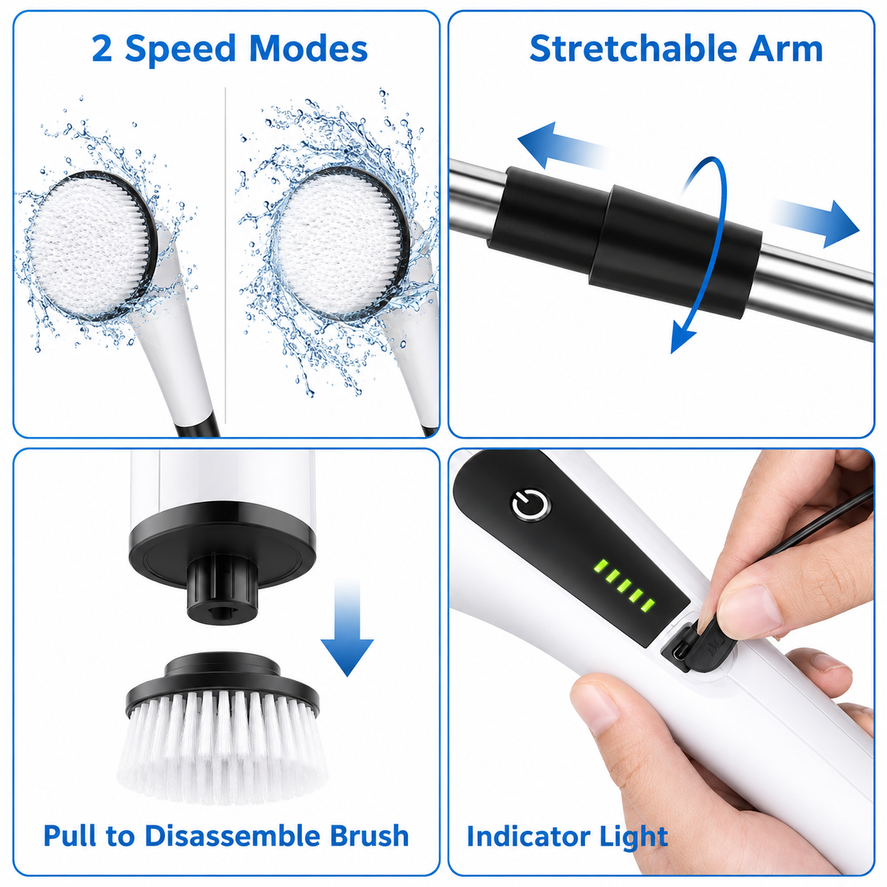 Velvé Pro 8-in-1 Electric Spin Scrubber