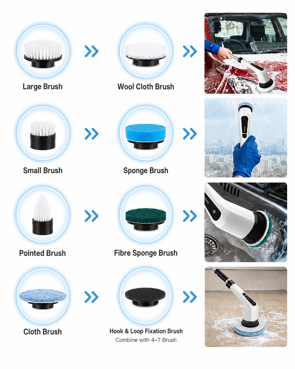 Velvé Pro 8-in-1 Electric Spin Scrubber