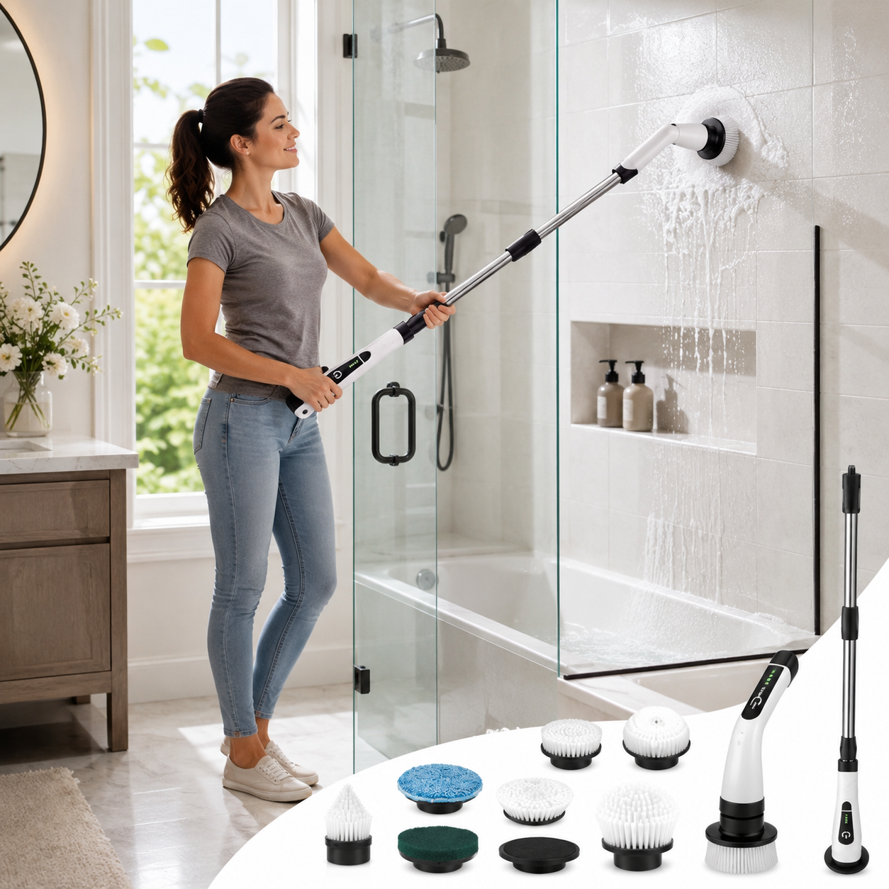 Velvé Pro 8-in-1 Electric Spin Scrubber