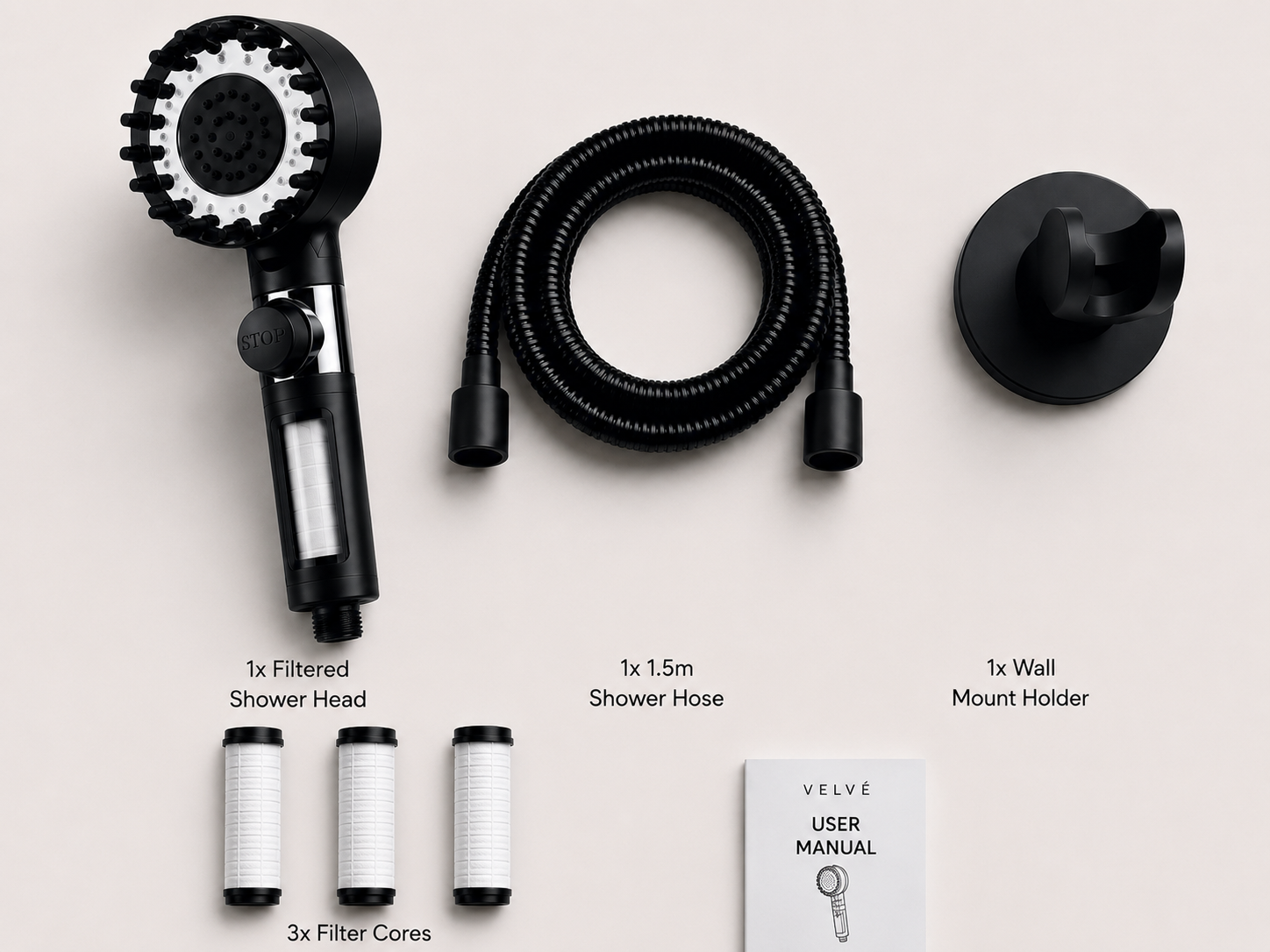 Velvé Pro Handheld Filtered Showerhead